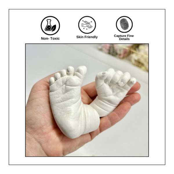 Baby Hand Casting Kit with Frame Box (8inch shadow box). - Image 4