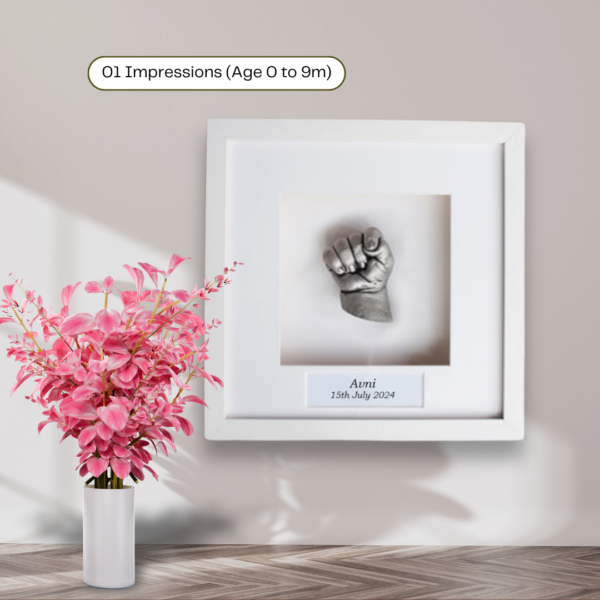 Baby Hand Casting Kit with Frame Box (8inch shadow box).